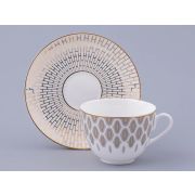 Чашка с блюдцем чайная форма Весенняя 2 рисунок Саламандра Грей, арт. 81.31631.00.1