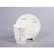 Чашка с блюдцем 165 мл форма Майская рисунок Автопортрет Юрия Никулина, арт. 81.30604.00.1