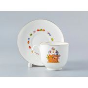 Чашка с блюдцем 180 мл форма Ландыш рисунок Кулич и Пасха арт. 81.23094.00.1