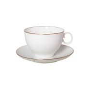 Чашка с блюдцем чайная 160 мл форма Яблочко рисунок Золотой кант арт. 81.15349.00.1