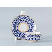 Чашка с блюдцем кофейная форма 40мл рисунок Кобальтовая сетка арт. 81.14623.00.1