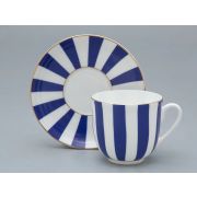 Чашка с блюдцем кофейная 180 мл форма Ландыш 2 рисунок Да и нет (кобальт) арт. 81.25351.00.5