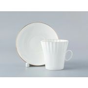 Чашка с блюдцем кофейная 175 мл форма Одуванчик рисунок Золотой кантик арт. 81.13552.00.1