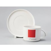 Чашка с блюдцем чайная 280 мл форма Баланс рисунок Красный квадрат арт. 81.21417.00.1
