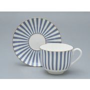 Чашка с блюдцем чайная форма Ландыш рисунок Да и нет Серый, арт. 81.32281.00.1