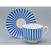 Чашка с блюдцем чайная форма Ландыш рисунок Да и нет Лазурный, арт. 81.32280.00.1