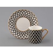 Чашка с блюдцем кофейная форма Идиллия рисунок Неро 2, арт. 81.32142.00.1
