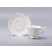 Чашка с блюдцем чайная форма Нега рисунок Золотая лента арт. 81.20571.00.1