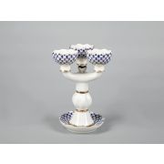 Подсвечник Трехрожковый Тюльпан Кобальтовая сетка арт. 80.07627.00.1