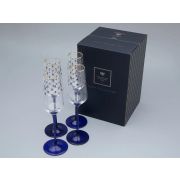 Набор (4 бокала для шампанского 200 мл Кобальтовая сетка арт. 14.11005.07