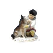 Скульптура Якут с собакой арт. 82.00961.00.1