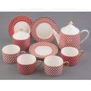 Сервиз чайный форма Идиллия рисунок Скарлетт, 4 персоны 10 предметов, арт. 81.27756.00.1