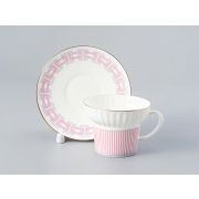 Чашка с блюдцем кофейная 155 мл форма Волна рисунок Геометрия 5 арт. 81.27011.00.1