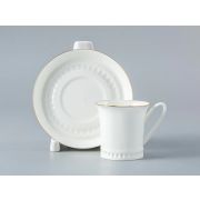 Чашка с блюдцем кофейная 68 мл форма Вертикаль рисунок Золотая отводка арт. 81.15713.00.1