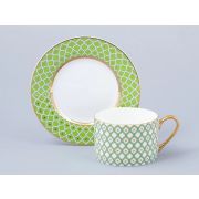Чашка с блюдцем 250 мл форма Идиллия рисунок Лайм 1 арт. 81.31119.00.1