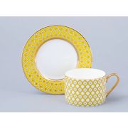 Чашка с блюдцем 250 мл форма Идиллия рисунок Примула 1 арт. 81.31120.00.1