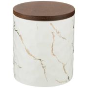 БАНКА ДЛЯ СЫПУЧИХ ПРОДУКТОВ КОЛЛЕКЦИЯ «ЗОЛОТОЙ МРАМОР» ЦВЕТ:WHITE 11,5*13,7 СМ