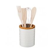 НАБОР КУХОННЫХ ПРИБОРОВ В ПОДСТАВКЕ ДИАМЕТР=10 СМ ВЫСОТА=13 СМ (КОР=12НАБ.)