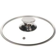 арт.5520 Крышка TimA  стекл. с метал/обод + овальная ручка НЖС 20 см низ.